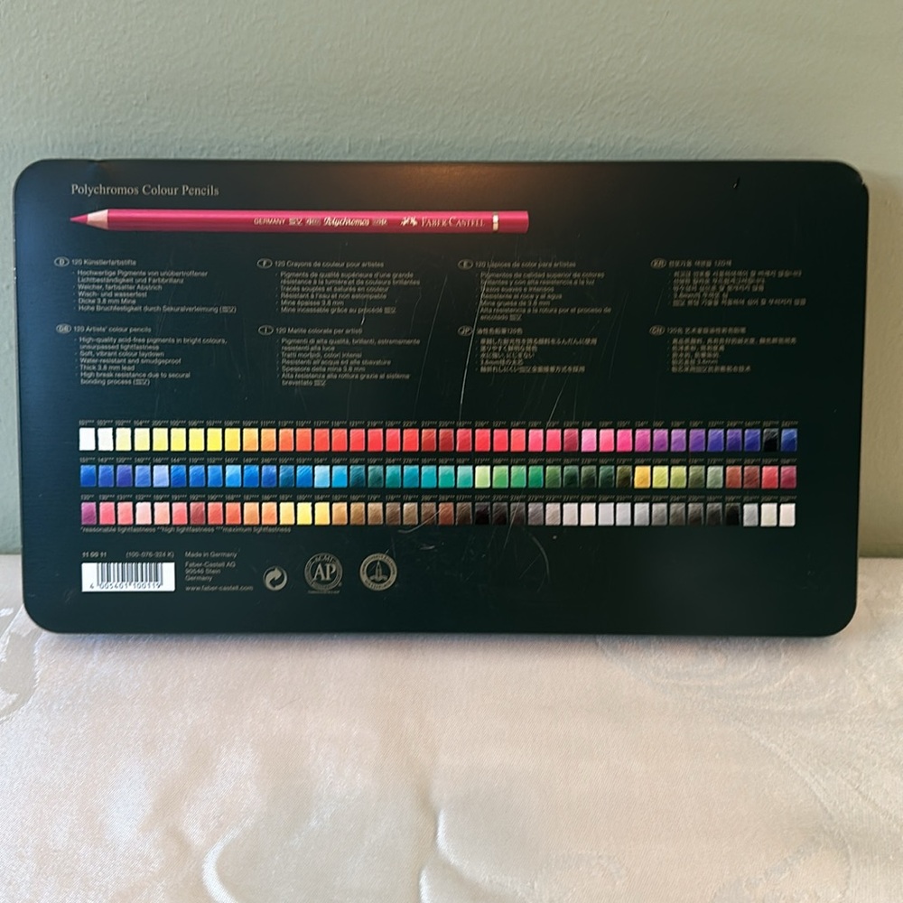Faber Castell Polychromos Artists 120 Color Pencil Set Tin. - Picture 4 of 10